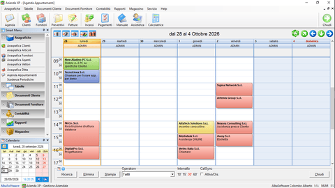 Agenda appuntamenti di Azienda XP