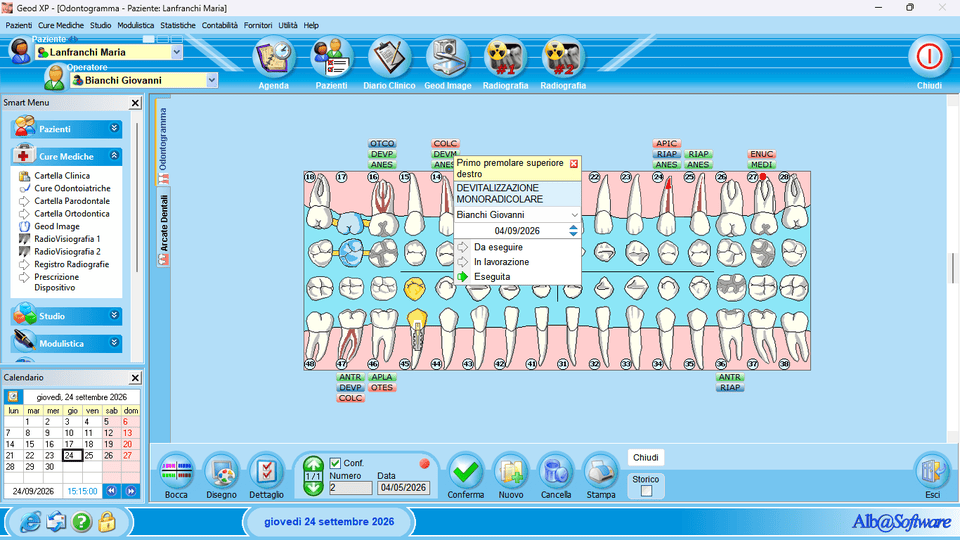 Odontogramma grafico di Geod XP