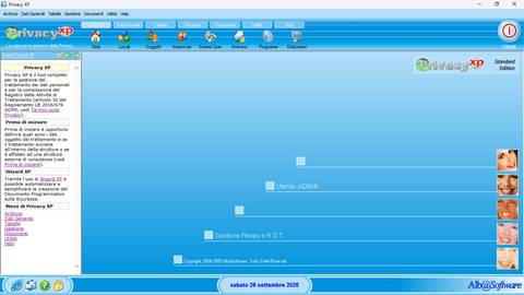 Desktop di lavoro di Privacy XP